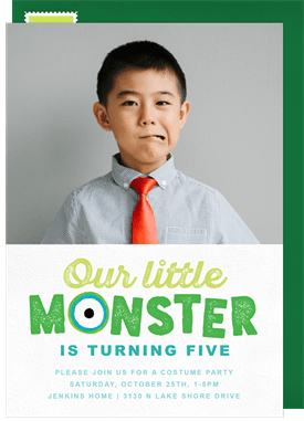 'Our Monster' Kids Birthday Invitation
