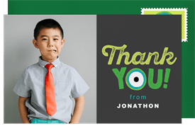 'Our Monster' Kids Birthday Thank You Note