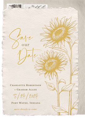 'Sunflowers' Wedding Save the Date