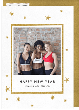 'Sprinkle Stars' Business New Year's Greeting Card