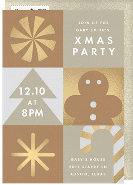 'Joyful Blocks' Christmas Party Invitation