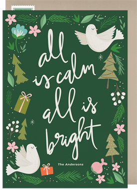 'Calm Bright' Holiday Greetings Card