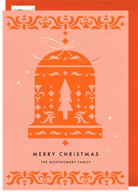 'Festive Bell' Christmas Greetings Card