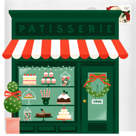'Christmas Patisserie' Holiday Greetings Card