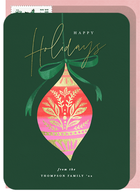 'Painted Ornament' Holiday Greetings Card