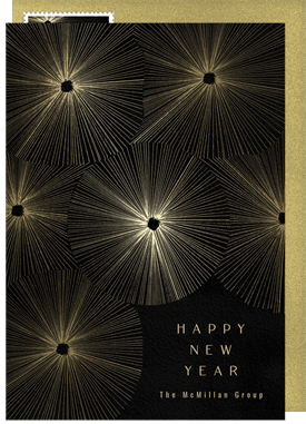 'Fantastic Fireworks' Business New Year's Greeting Card