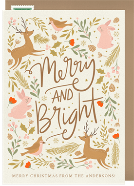 'Merry and Bright Forest' Christmas Greetings Card