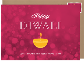 'Bokeh Diwali' Diwali Invitation