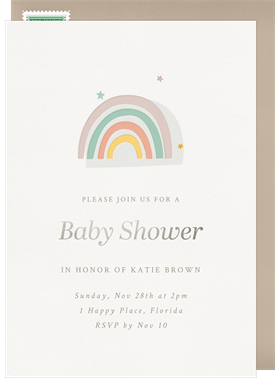 'Sweet Rainbow' Baby Shower Invitation