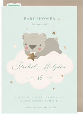 'Starry Cloud' Baby Shower Invitation