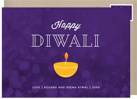 'Bokeh Diwali' Diwali Invitation