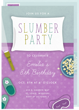 'Slumber Party Fun!' Kids Birthday Invitation