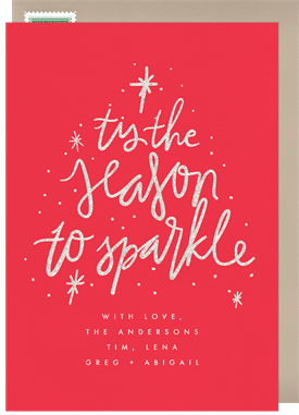 'Sparkle Season' Holiday Greetings Card