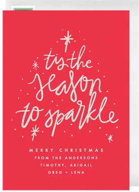 'Sparkle Season' Christmas Greetings Card