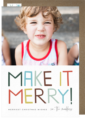 'Make It Merry' Christmas Greetings Card