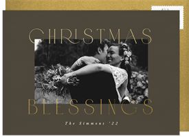 'Elegant Blessings' Christmas Greetings Card