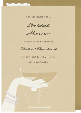 'Bridal Toast' Bridal Shower Invitation