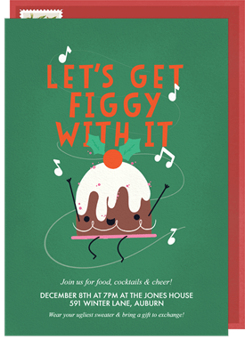 'Get Figgy' Holiday Party Invitation