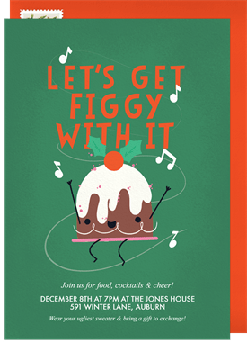 'Get Figgy' Christmas Party Invitation