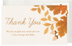 'Our Little Pumpkin' Baby Shower Thank You Note