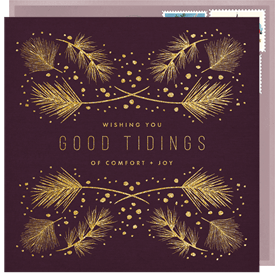 'Pine Good Tidings' Holiday Greetings Card