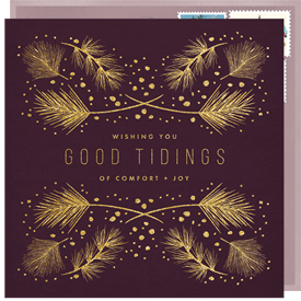 'Pine Good Tidings' Business Holiday Greetings Card
