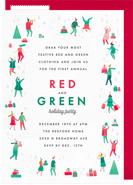 'Festive Party People' Christmas Party Invitation