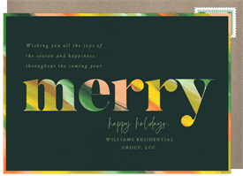 'Painterly Merry' Business Holiday Greetings Card