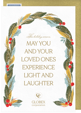 'Festive Holiday Arch' Business Holiday Greetings Card