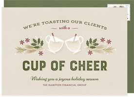 'Cup of Cheer' Business Holiday Greetings Card