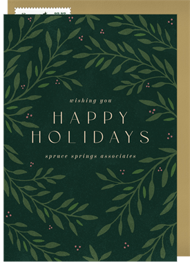 'Berry and Vines' Business Holiday Greetings Card