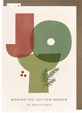 'Oversized Joy' Holiday Greetings Card