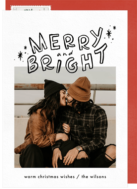 'Merrily Handwritten' Christmas Greetings Card