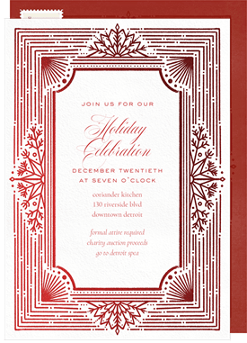 'Deco Holiday' Business Holiday Party Invitation