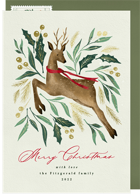 'Festive Reindeer' Holiday Greetings Card