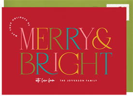 'Be Merry & Bright' Holiday Greetings Card