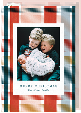 'Holiday Plaid' Holiday Greetings Card