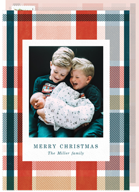 'Holiday Plaid' Christmas Greetings Card