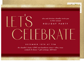'Holiday Luxe' Holiday Party Invitation
