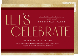 'Holiday Luxe' Christmas Party Invitation