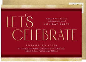 'Holiday Luxe' Business Holiday Party Invitation