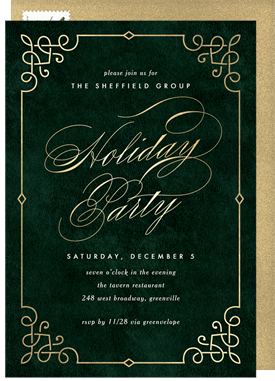 'Marble Frame' Business Holiday Party Invitation