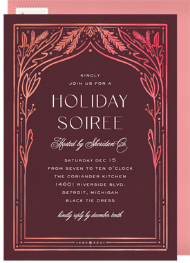 'Nouveau Noel' Business Holiday Party Invitation