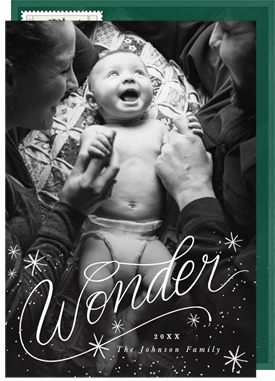 'Lettered Wonder' Holiday Greetings Card