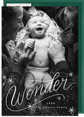 'Lettered Wonder' Christmas Greetings Card