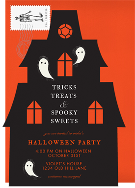 'Haunted House' Halloween Invitation