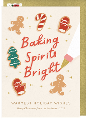 'Baking Spirits Bright' Holiday Greetings Card