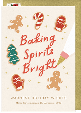 'Baking Spirits Bright' Christmas Greetings Card