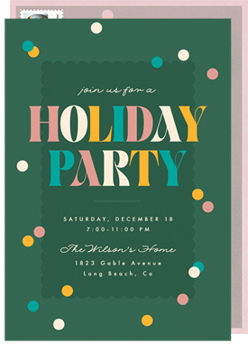 'Slightly Vintage' Holiday Party Invitation