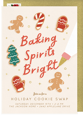 'Baking Spirits Bright' Holiday Party Invitation